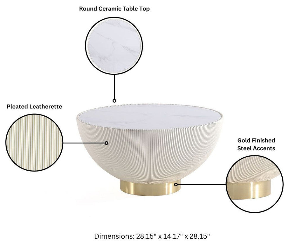 Manhattan Comfort 2-Piece Anderson Coffee Table and End Table 2.0