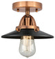 Innovations 288-1C-AC-M6-BK-LED Railroad 1 Light Semi-Flush Mount, Copper