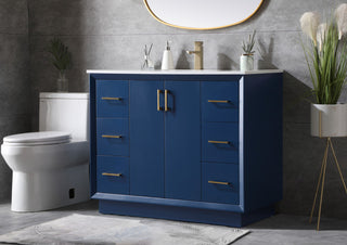 42" SIngle Bathroom Vanity, Blue