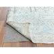 Vintage Persian Kerman Worn Wool Hand Knotted Ivory Oriental Rug  9'1" x 13'4"