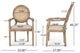 Comisky Fabric Upholstered Wood and Cane Expandable 7-Piece Dining Set, Natural Brown/Beige
