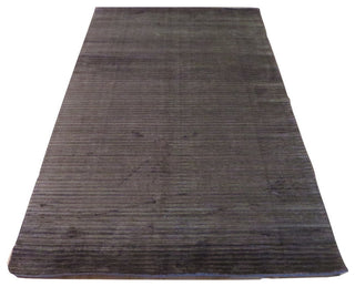 5"x8" Hand Loomed Chocolate Brown Oriental Rug Bamboo Silk Modern