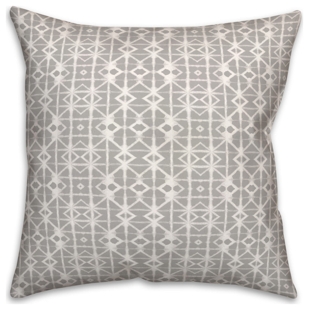 Gray Shibori 18x18 Spun Poly Pillow