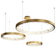 Zeddiani | Gold Rings Led Crystal Chandelier for Bedroom, 3 Rings 7 Bases