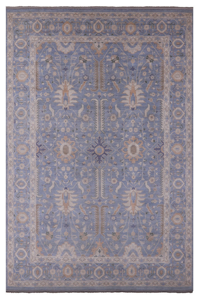 Peshawar Hand-Knotted Wool Rug 9' 10" X 14' 10" Q9528