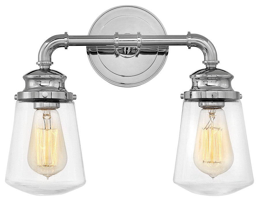 Hinkley Fritz Two Light Vanity, Chrome
