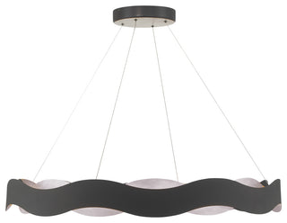Vaughan 1-Light 46" Chandelier, Black/Nickel