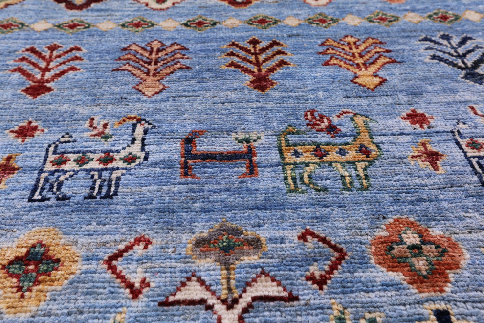 Handmade Tribal Persian Gabbeh Wool Rug 8' 2" X 11' 5" Q7663