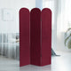 6 ft. Classic Arch Velvet Room Divider Burgundy 3 Panel