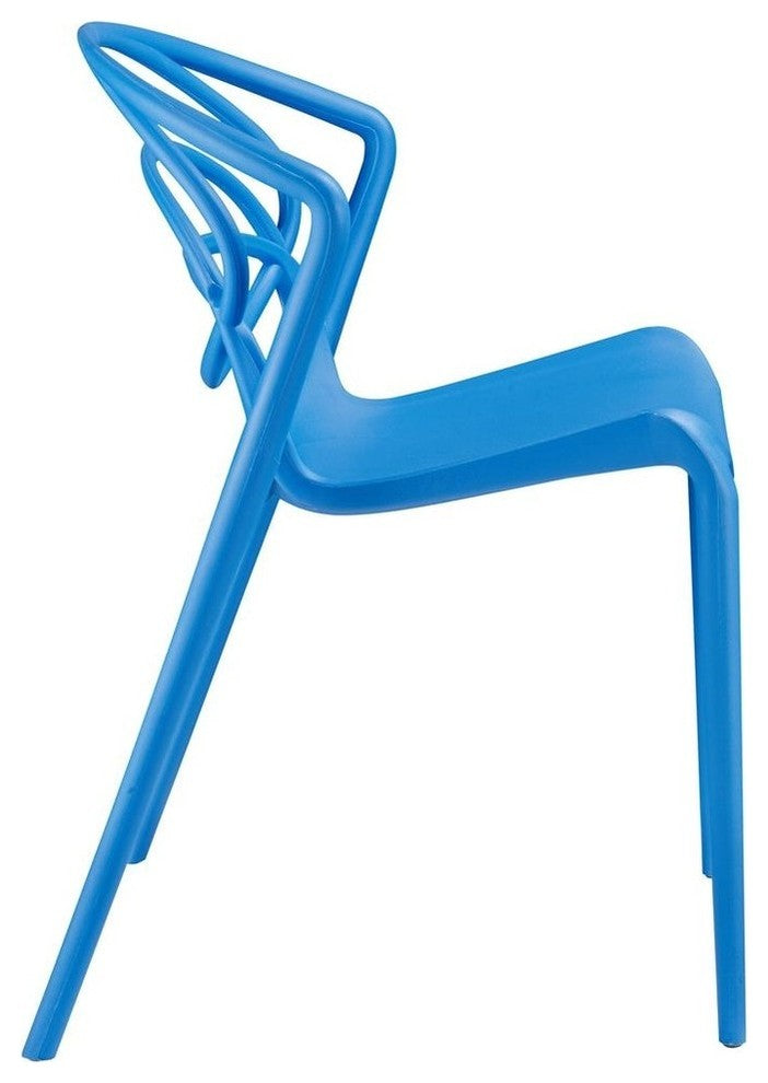 Modern Blue Locus Dining Side Chair