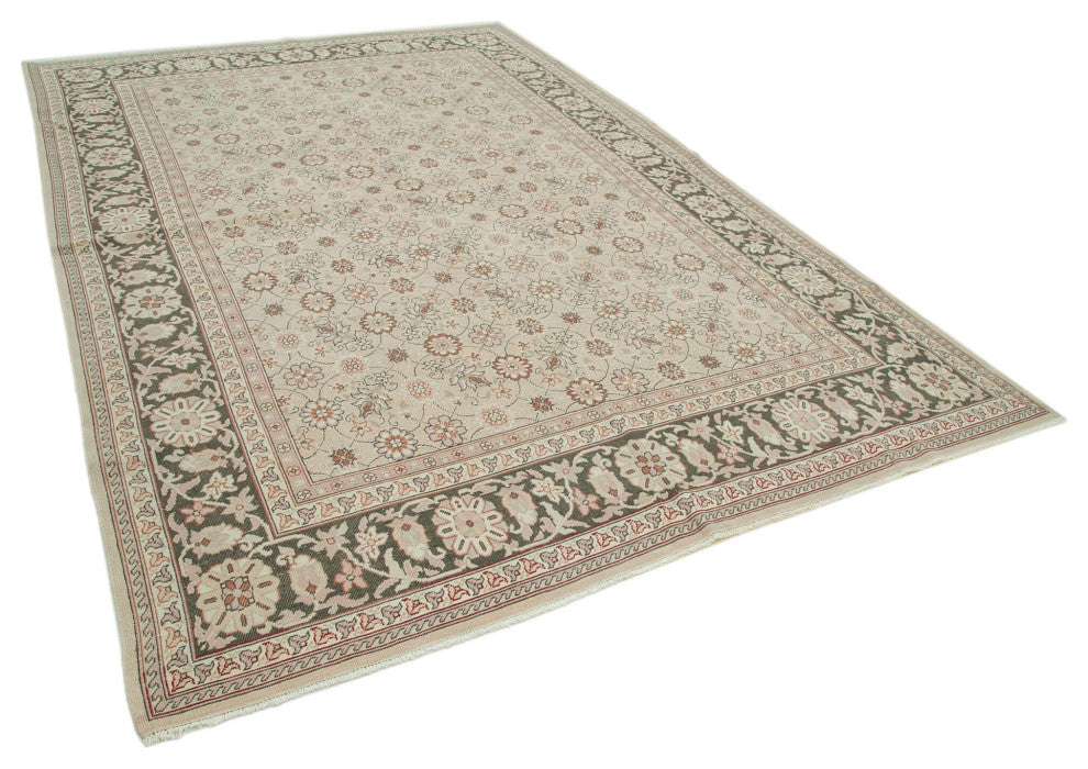 Rug N Carpet - Handmade Oriental 7' 2" x 10' 6" Pastel Oushak Area Rug