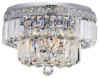 Taylor Chrome Two Tier Crystals Flush Mount