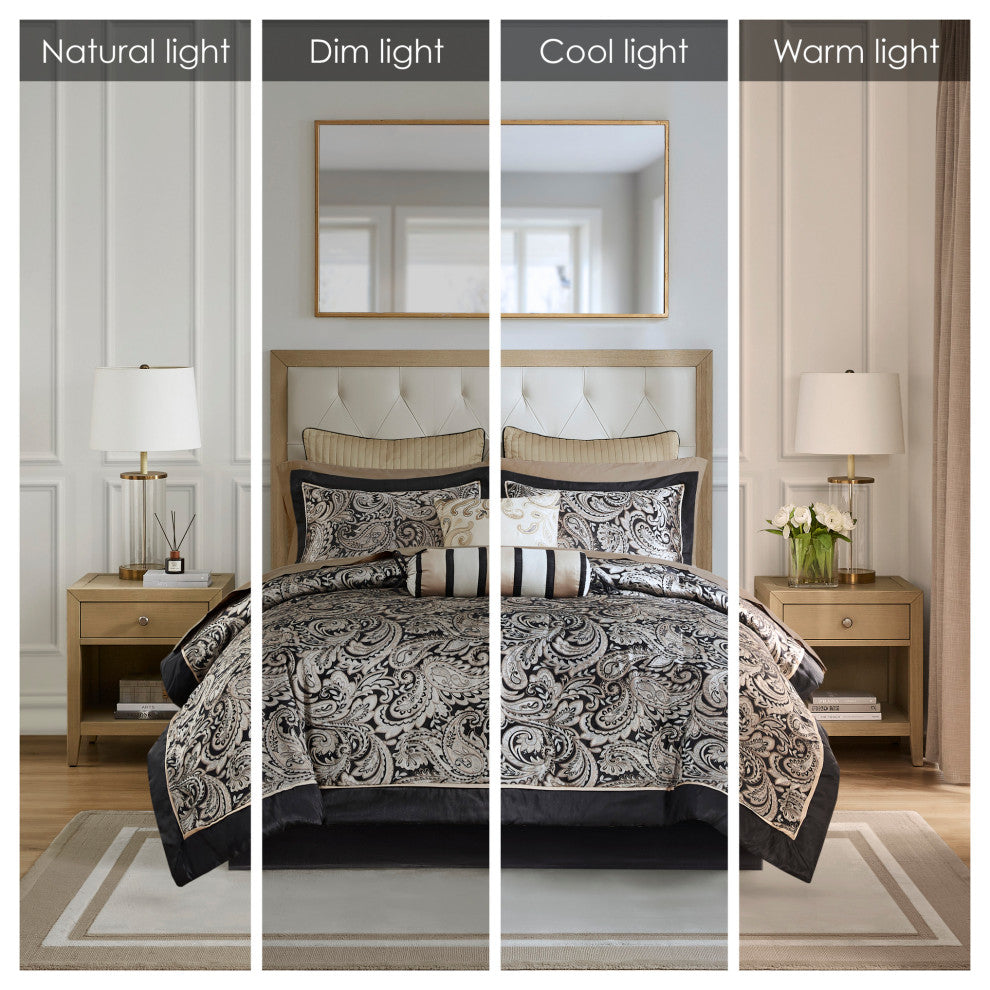 Madison Park Jacquard 12-Piece Comforter Set, Full