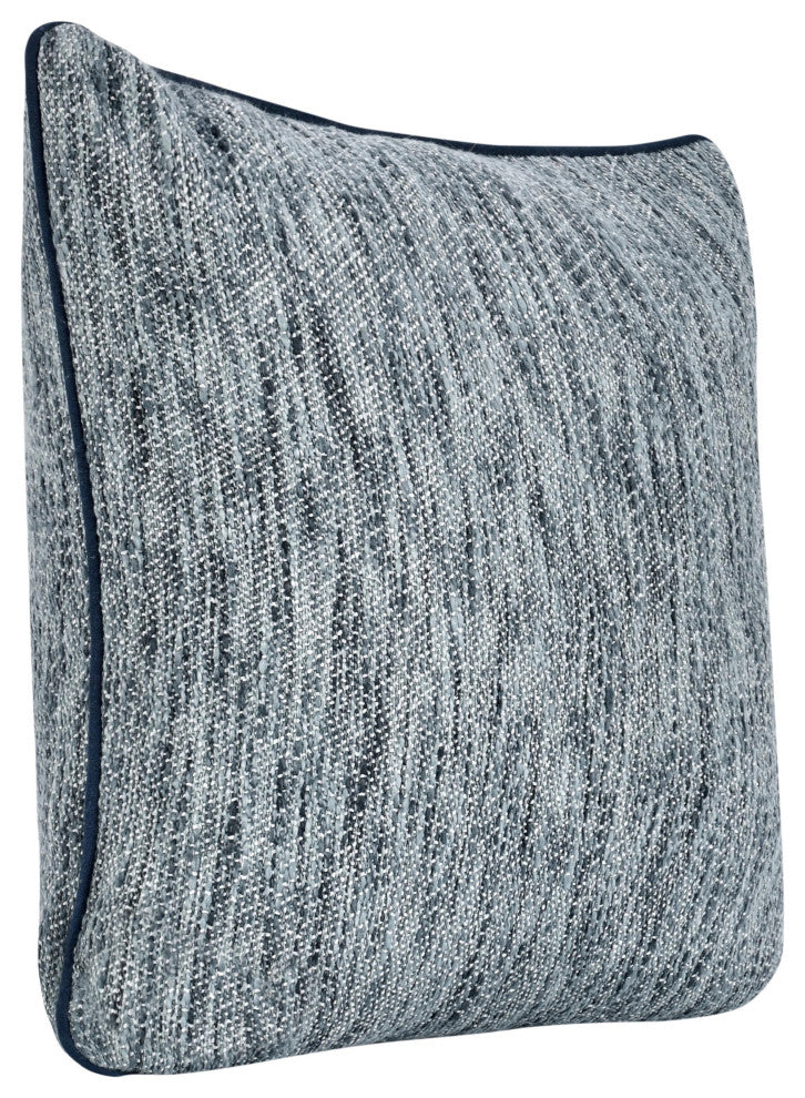 Sharma Cotton Blend Throw Pillow by Kosas Home, Denim Blue, 22x22
