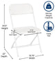Hercules Big & Tall Commercial Folding Chair/Extra Wide 650LB. Capacity 4-Pack,