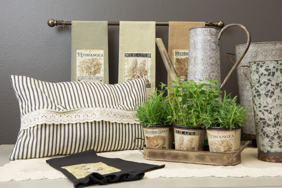 Vintage Garden 18x26 Tea Towel