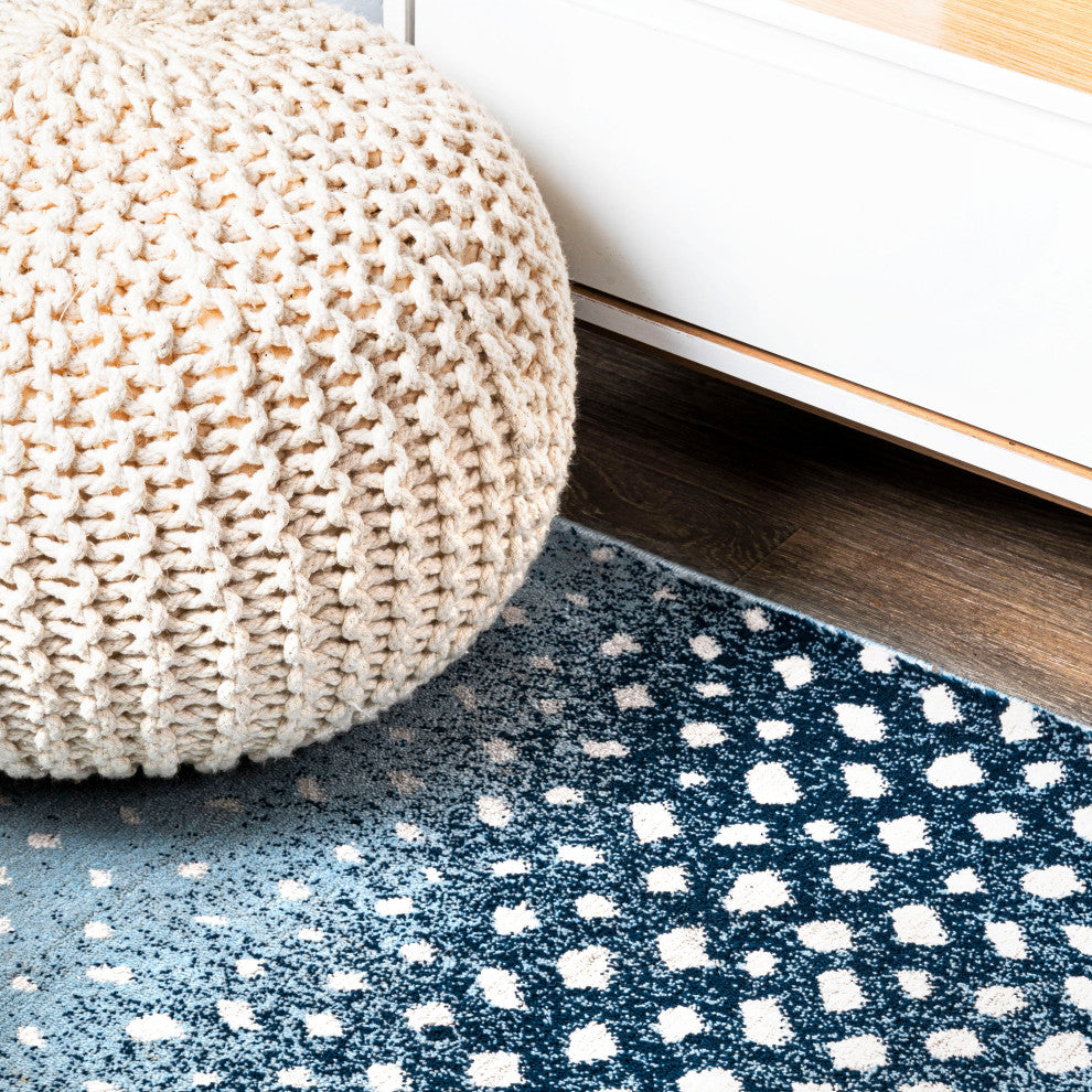 Antelope Modern Animal Blue/Cream 2 ft. x 10 ft. Runner Rug