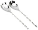 Silver-Tone Salad Sever Set with Twist Design