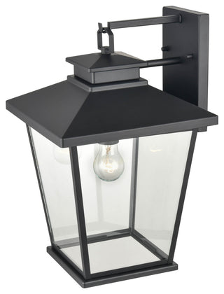 1 Light 11 in. Powder Coat Black Outdoor
