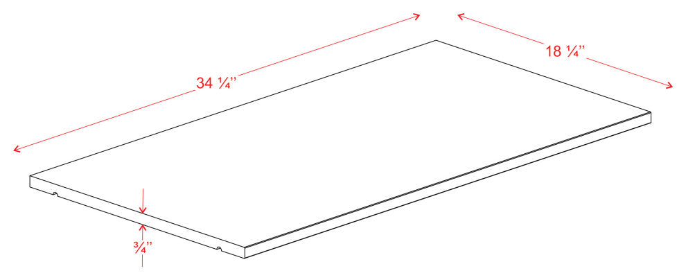 100% Solid Wood Large Shelf for Kyle Wardrobes Only, Mocha