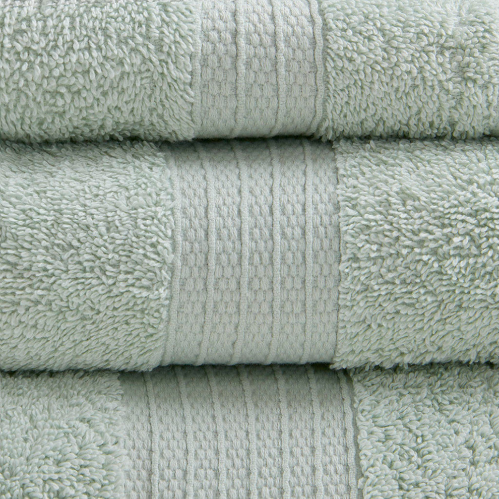 Madison Park Organic 6 Piece Organic Cotton Towel Set, Seafoam