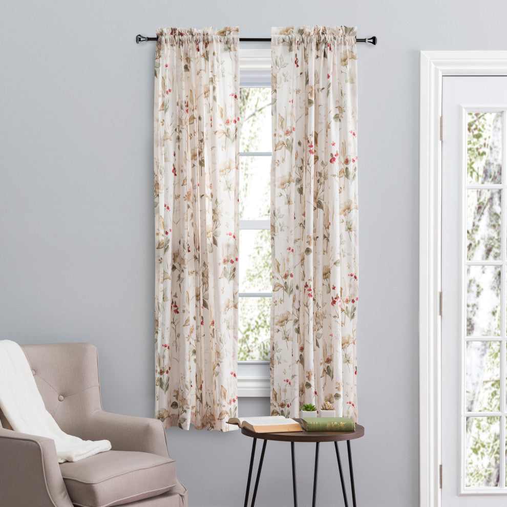 Ellis Curtain Sophia Crushed Taffeta Tailored Panel, Multi, 48"x63"