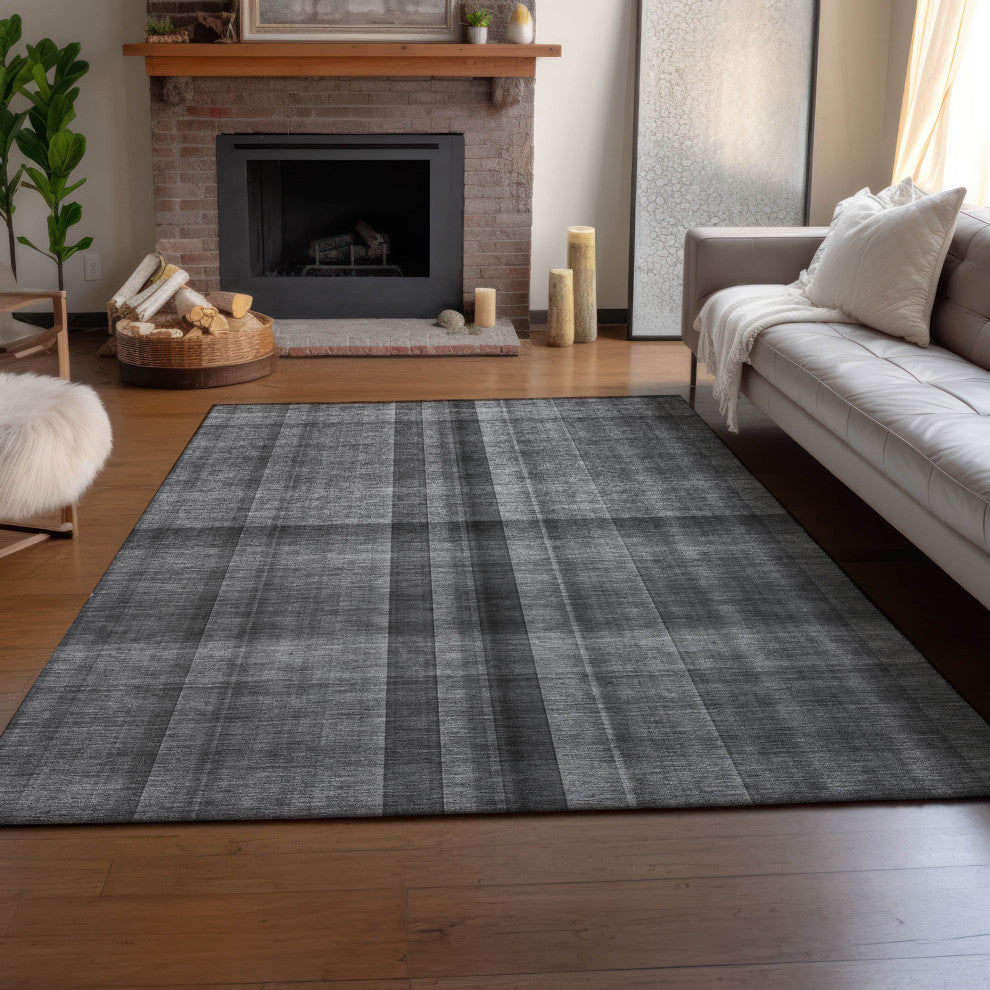 Premium Machine Washable Mayfield AMF548 Gray 3' x 5' Rug