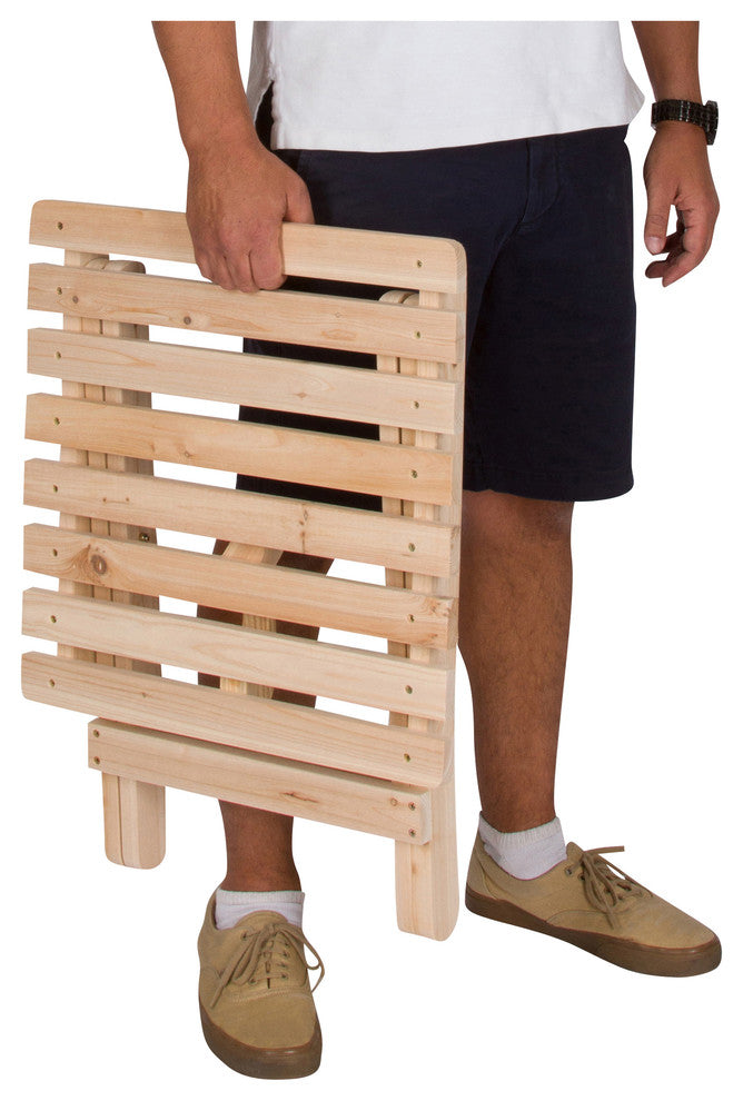 Adirondack Folding Table, Natural, Square
