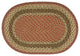 Earth Rugs C-24 Olive / Burgundy / Gray Oval Braided Rug 2 Feet x 8 Feet