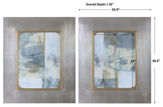 Uttermost 41613 Gilded Whimsy 37" x 31" Framed Abstract Graphic - Multicolored