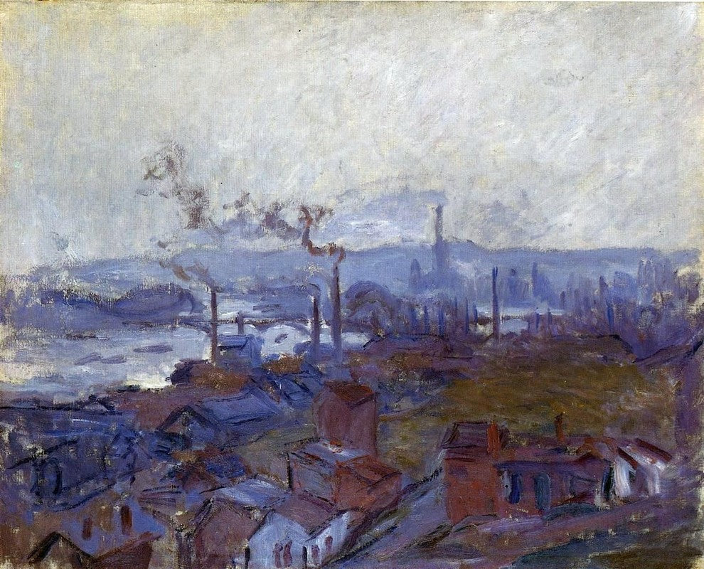 Claude Oscar Monet View of Rouen from the Cote Sainte-Catherine Wall Decal