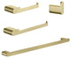 4-Piece Bathroom Wall Mount Towel Rack Set, Brushed Gold