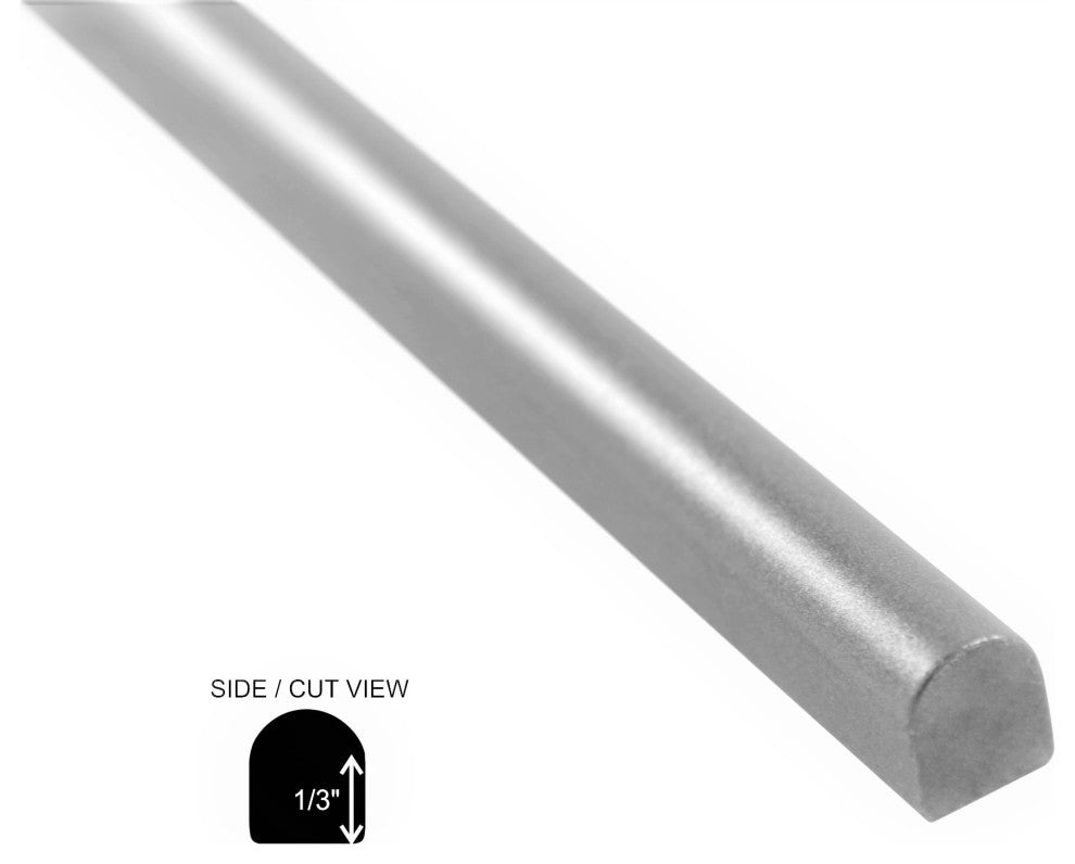Universal Pewter Nickel 1/2" x 12" Metal Pencil Liner Wall Tile Trim ( Set of 5)