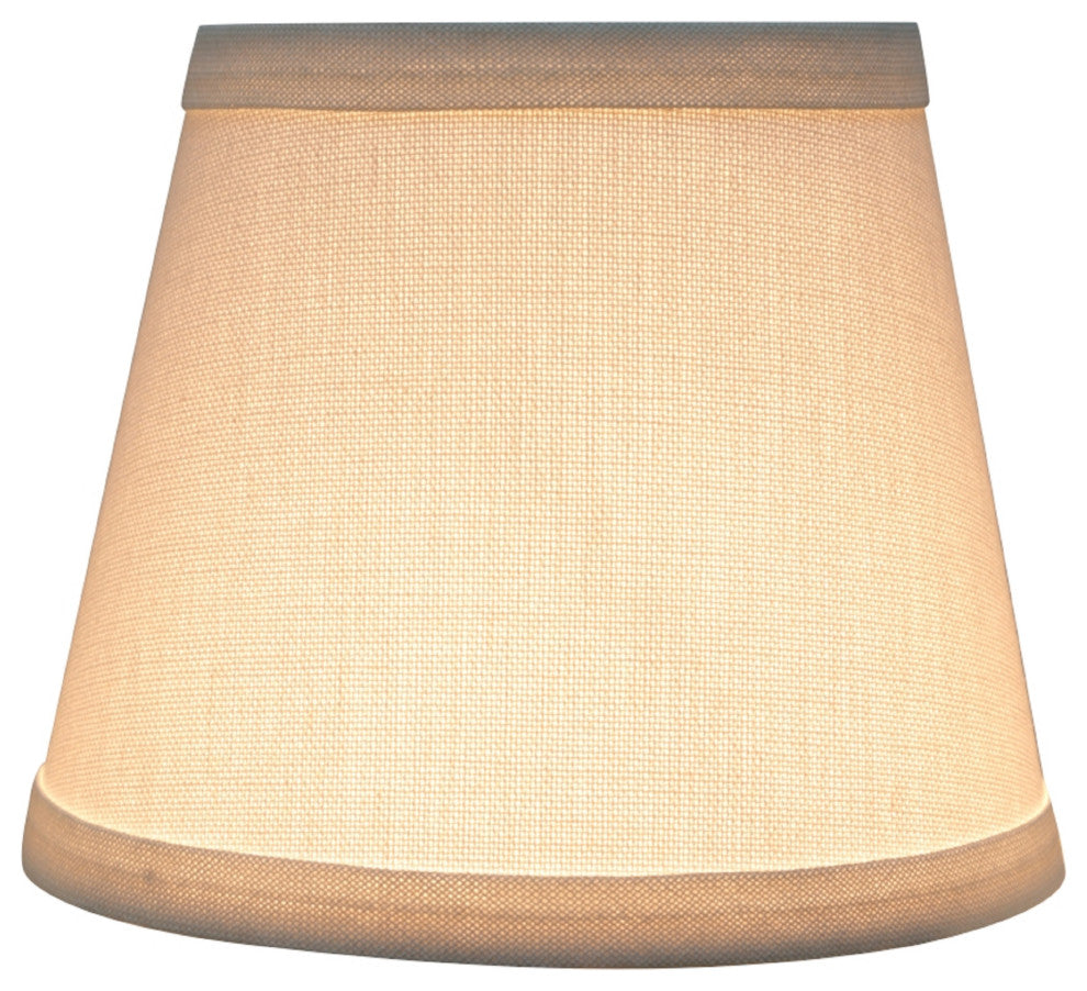32862-9 Small Hardback Empire  Chandelier Clip On Lamp Shade White 4"x6"x5"