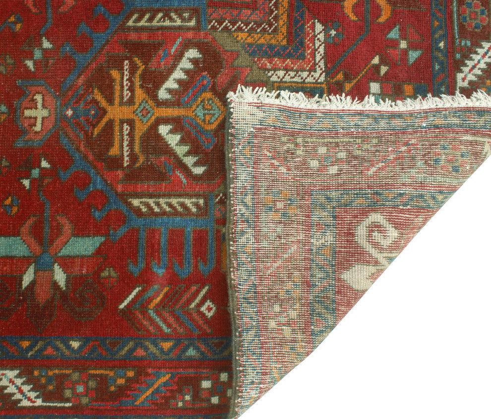Fine Vintage Distressed Albany Red/Burgundy Runner, 3'3x11'2