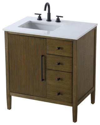 Home Living 32" Single Bathroom Vanity, Hazel Oak
