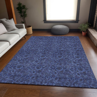 Premium Machine Washable Mayfield AMF661 Navy 2'6" x 3'10" Rug