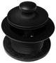 Twist & Close Bath Waste - 22" Make-Up, 17 Ga. Tubing In Polished Chrome, Powder Coated Flat Black