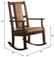Butsea Rocking Chair, Brown and Espresso