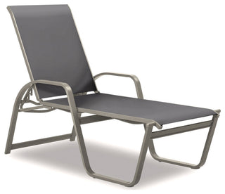 Aruba II 4-Position High Bed Chaise, Textured Warm Gray, Augustine Pewter
