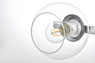 2 Light Chrome And Clear Bath Sconce
