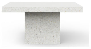 Mixx, Una 59" Square Dining Table, Ivory Terrazzo