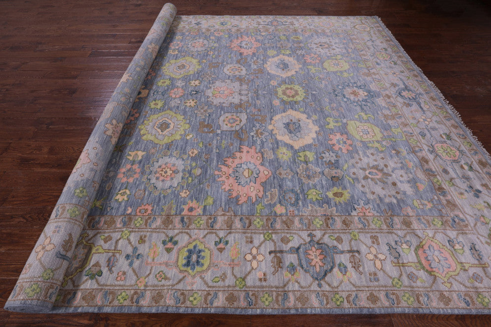 10' 4" X 14' 0" Turkish Oushak Hand Knotted Wool Rug - Q15431