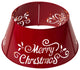 26"D "Merry Christmas" Diecut Metal Tree Collar With Light String