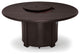 Slat Top 54" Round Fire Table, Java