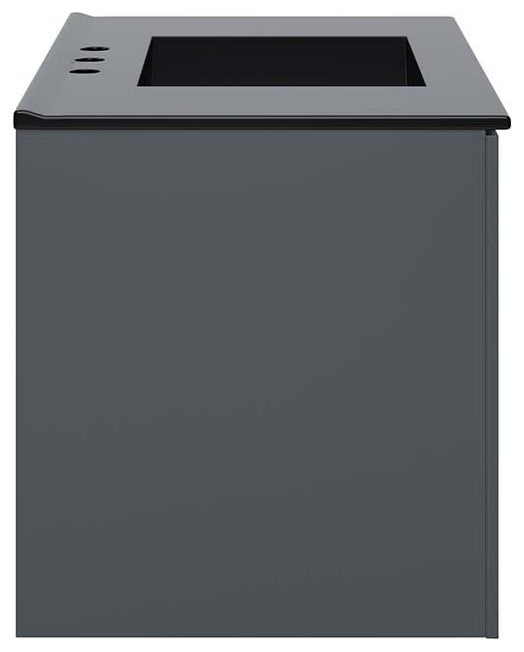 Vitality 36" Bathroom Vanity, Gray Black