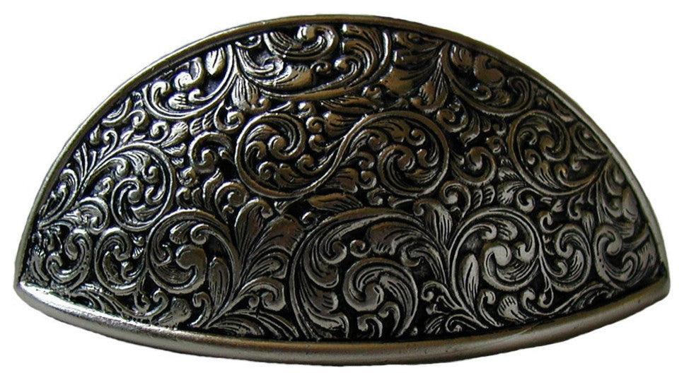 Saddleworth Bin Pull Antique Brass, Brite Nickel