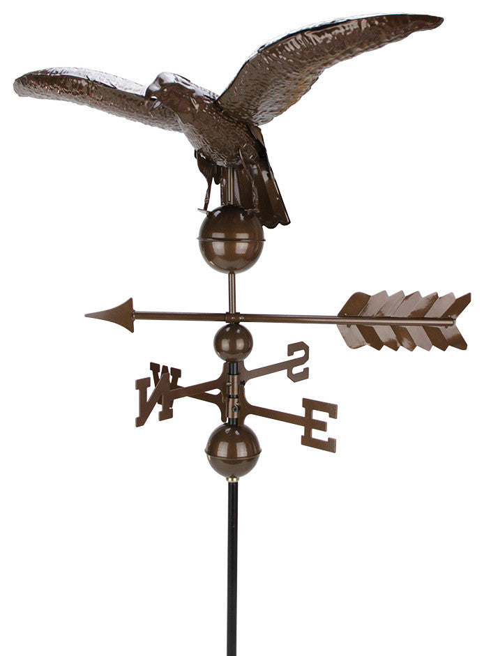 Eagle Outdoor Weathervane, Polished Chocolate Brown, 3'