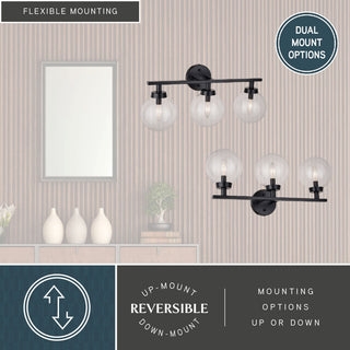 Lander 3 Light Vanity Matte Black