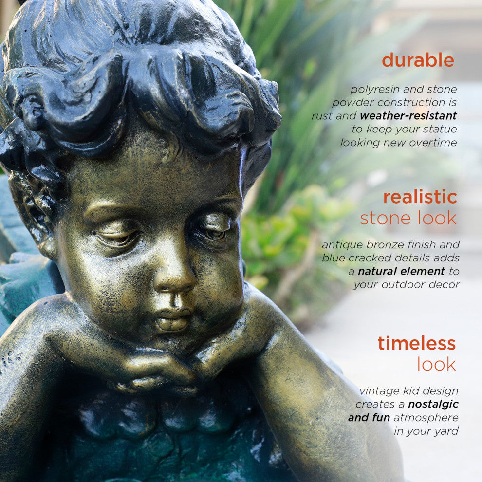 Girl Reading Book Statue